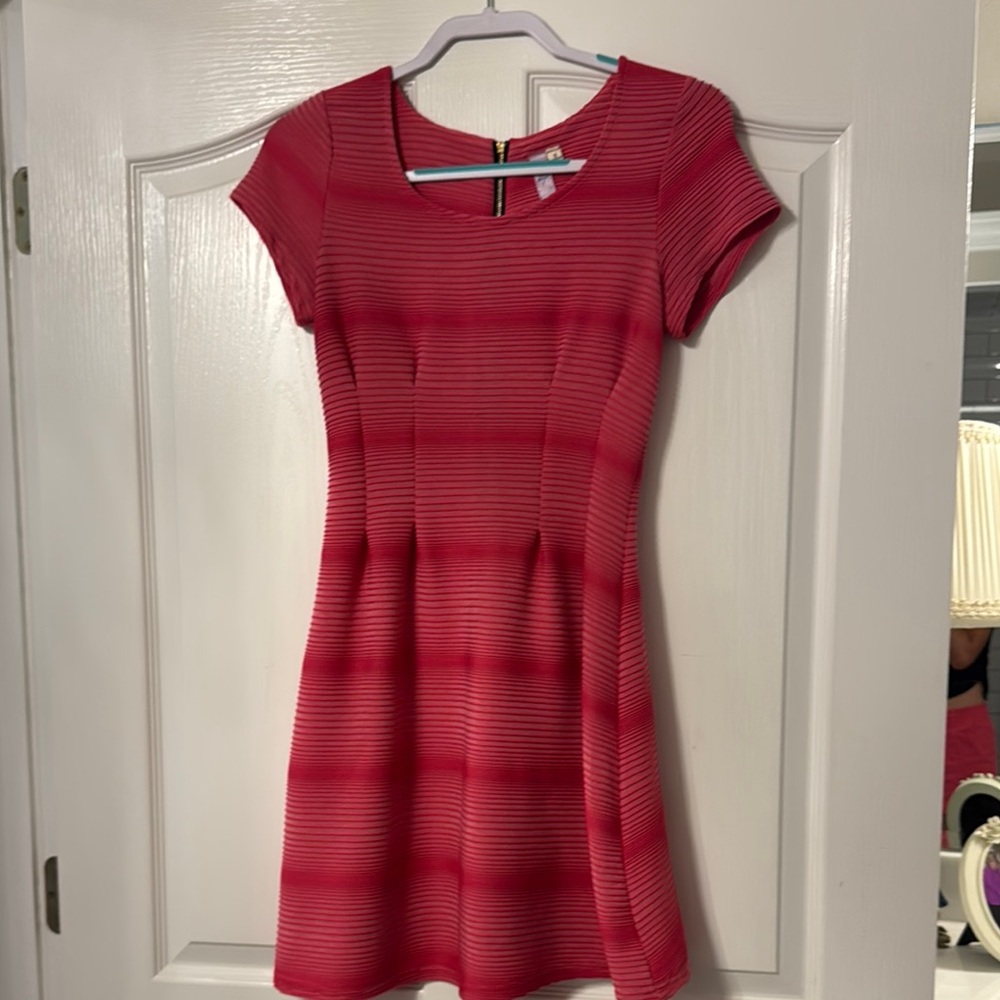 Alya Pink Fit and Flare Mini Dress